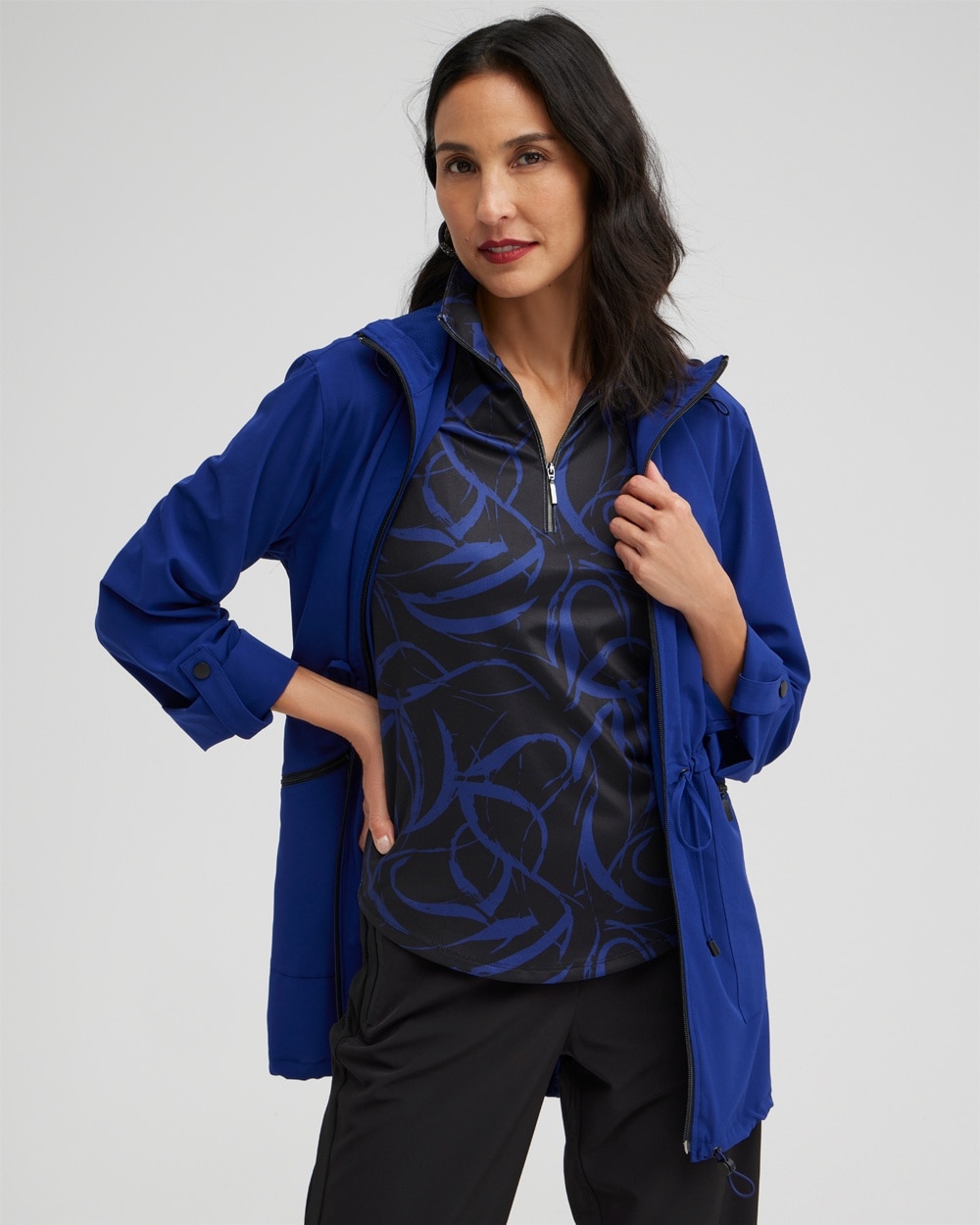 Chico's Jackets & Coats | Zenergy UPF Neema Anorak Jacket Cobalt Night