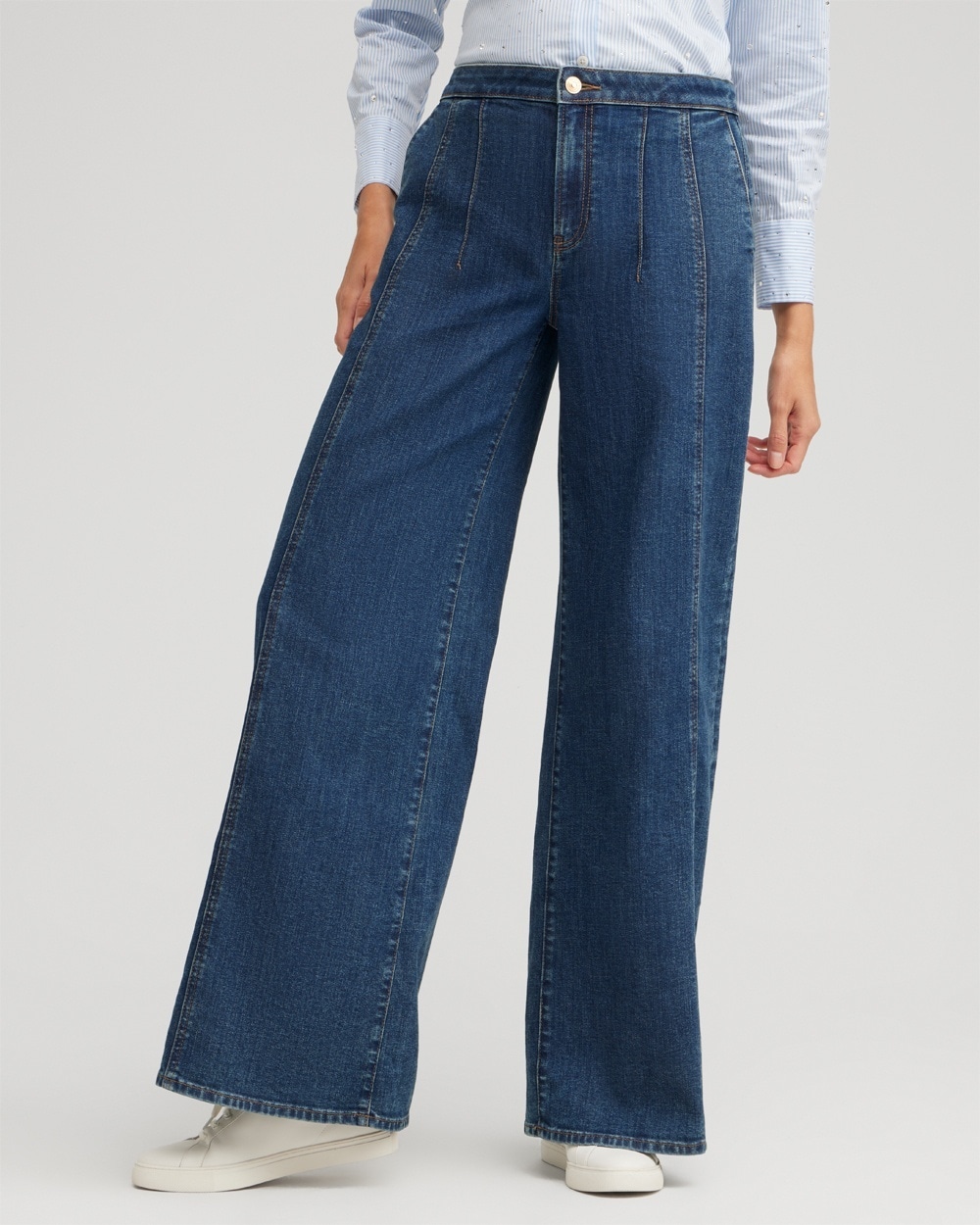 Chico's Jeans & Denim | High Rise Wide Leg Palazzo Jeans Avino Indigo