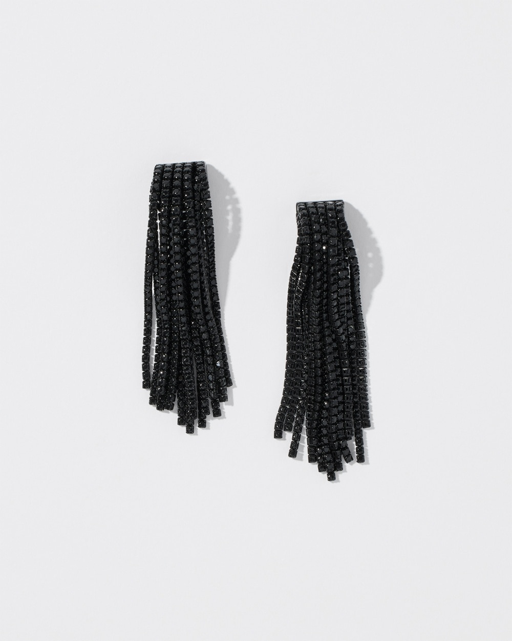 Chico's | Cubic Zirconia Duster Earings Black