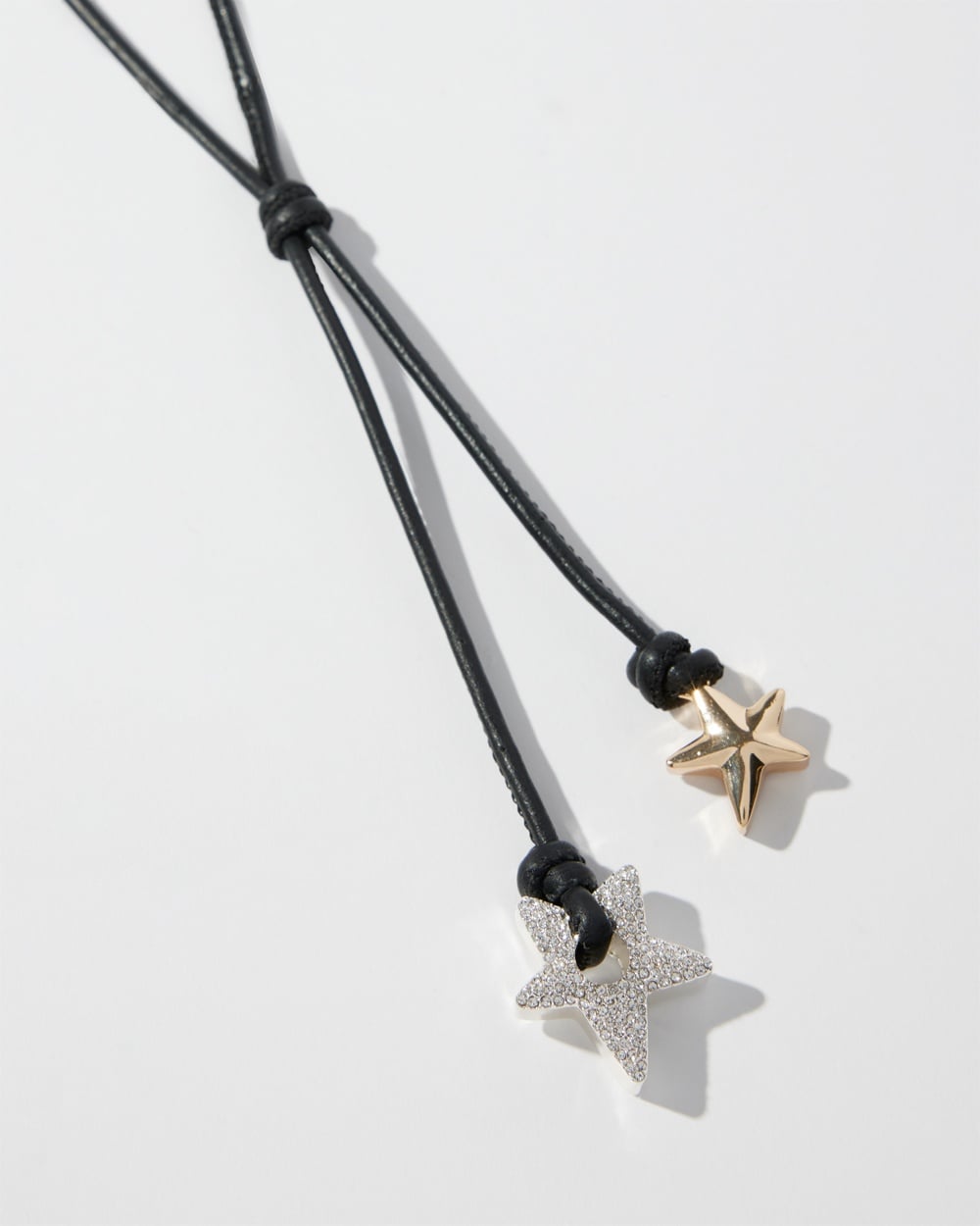 Chico's | Leather Star Pendant Necklace Mixed Metals