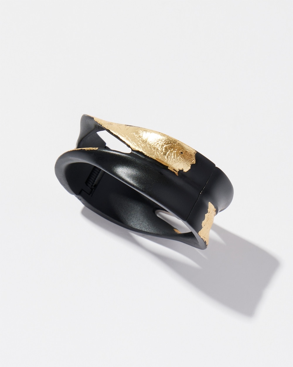 Chico's | Black & Gold Tone Hinge Bracelet Black/Gold