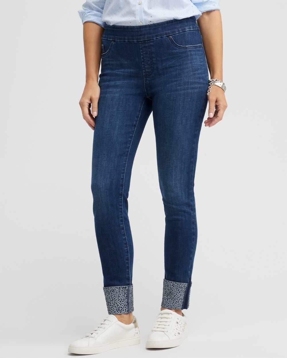 Chico's Jeans & Denim | Stone Cuff Pull-on Jeggings Castor Street Indigo