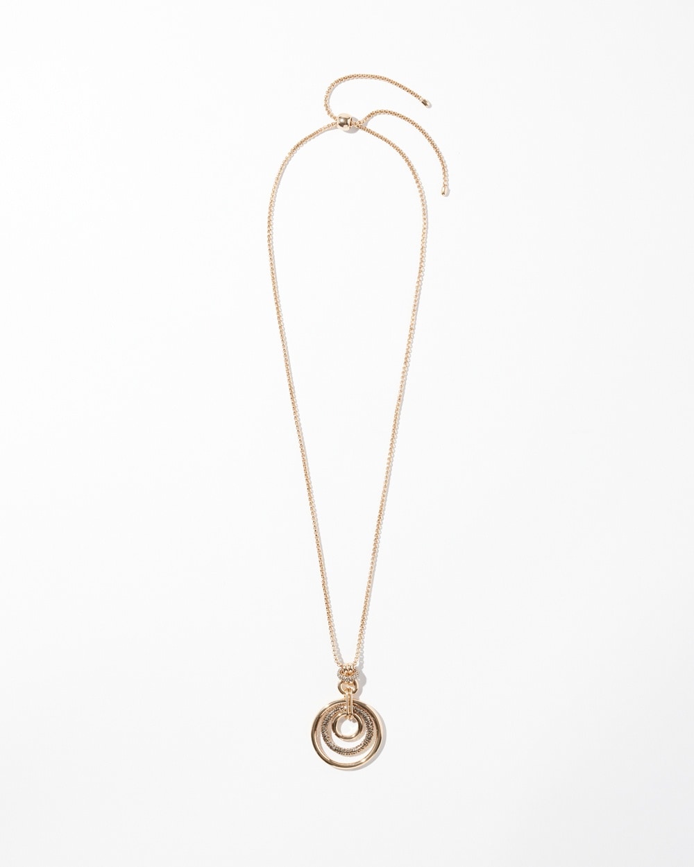 Chico's Necklaces | Adjustable Tone Pendant Necklace Gold