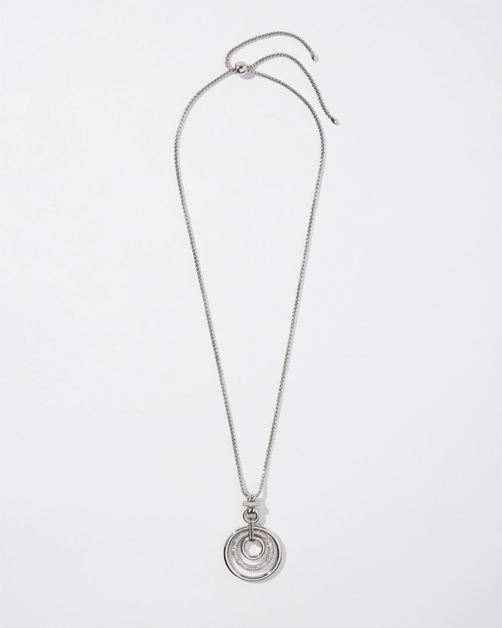 Chico's Necklaces | Adjustable Tone Pendant Necklace Silver