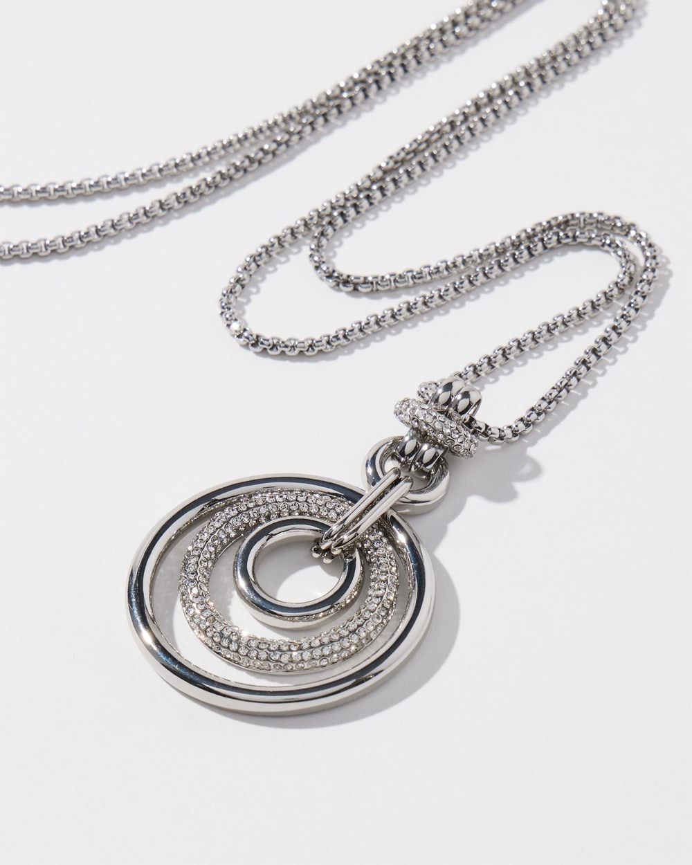 Chico's Necklaces | Adjustable Tone Pendant Necklace Silver