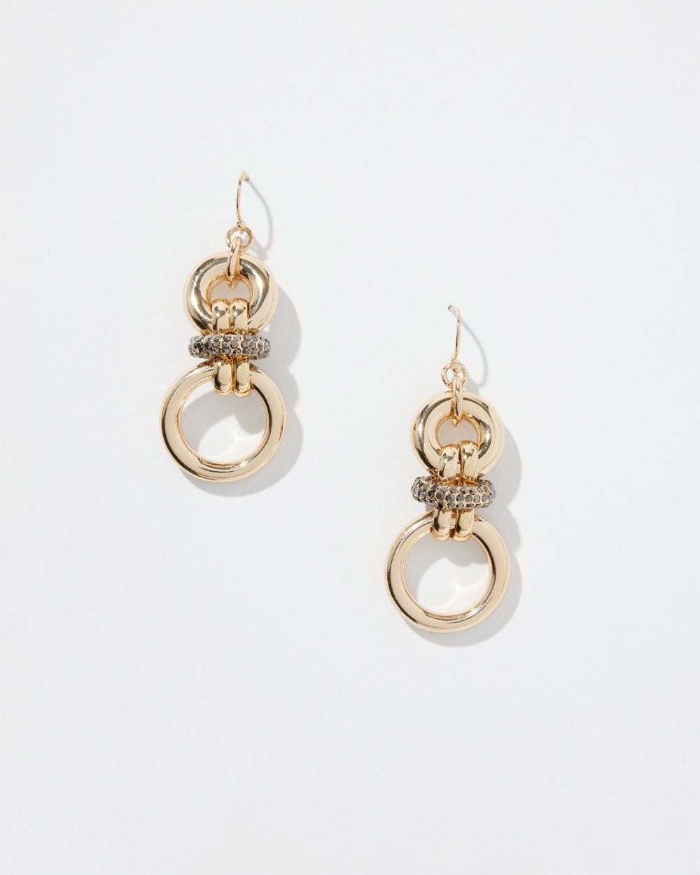 Chico's | Tone Links Drop Earrings Gold