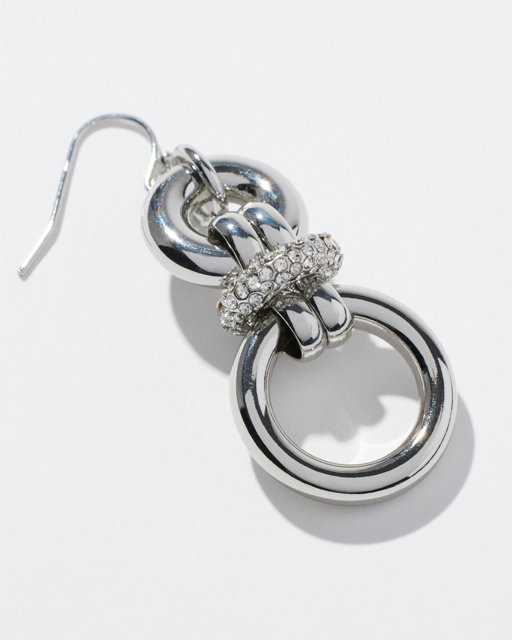 Chico's | Tone Links Drop Earrings Silver