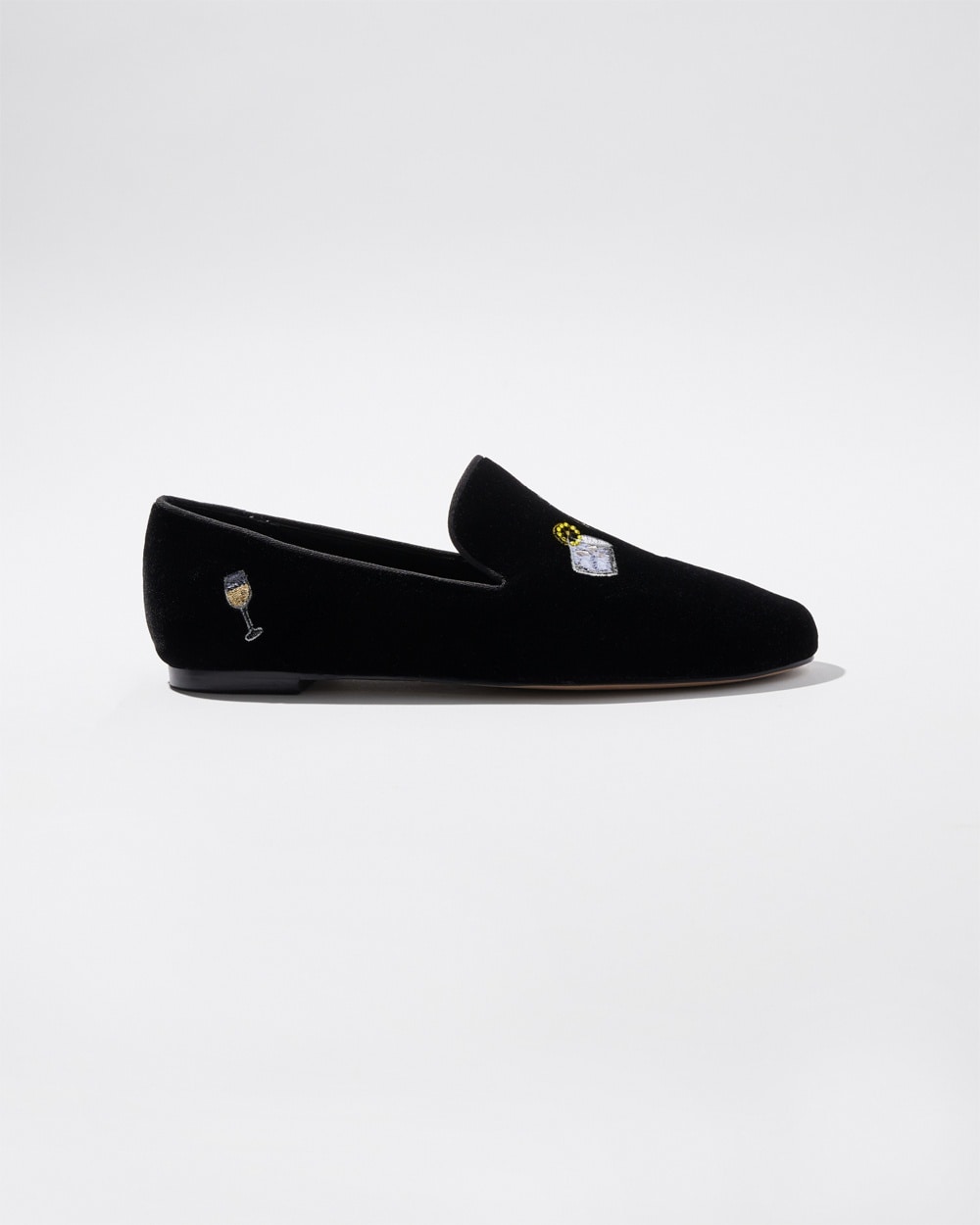 Chico's Ponchos & Ruanas | Velvet Embroidered Loafers Black