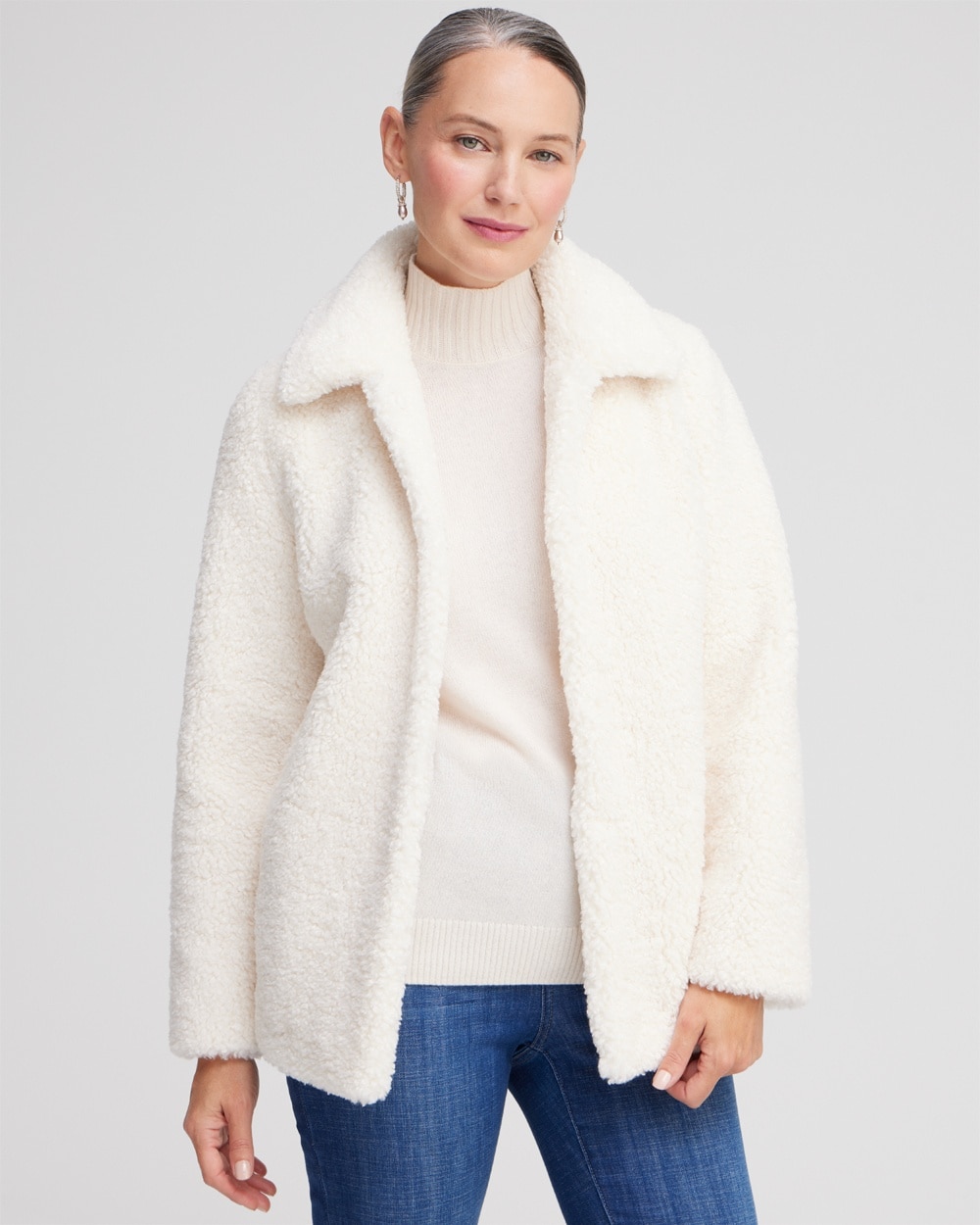 Chico's Online Exclusives | Shearling Coat English Cream