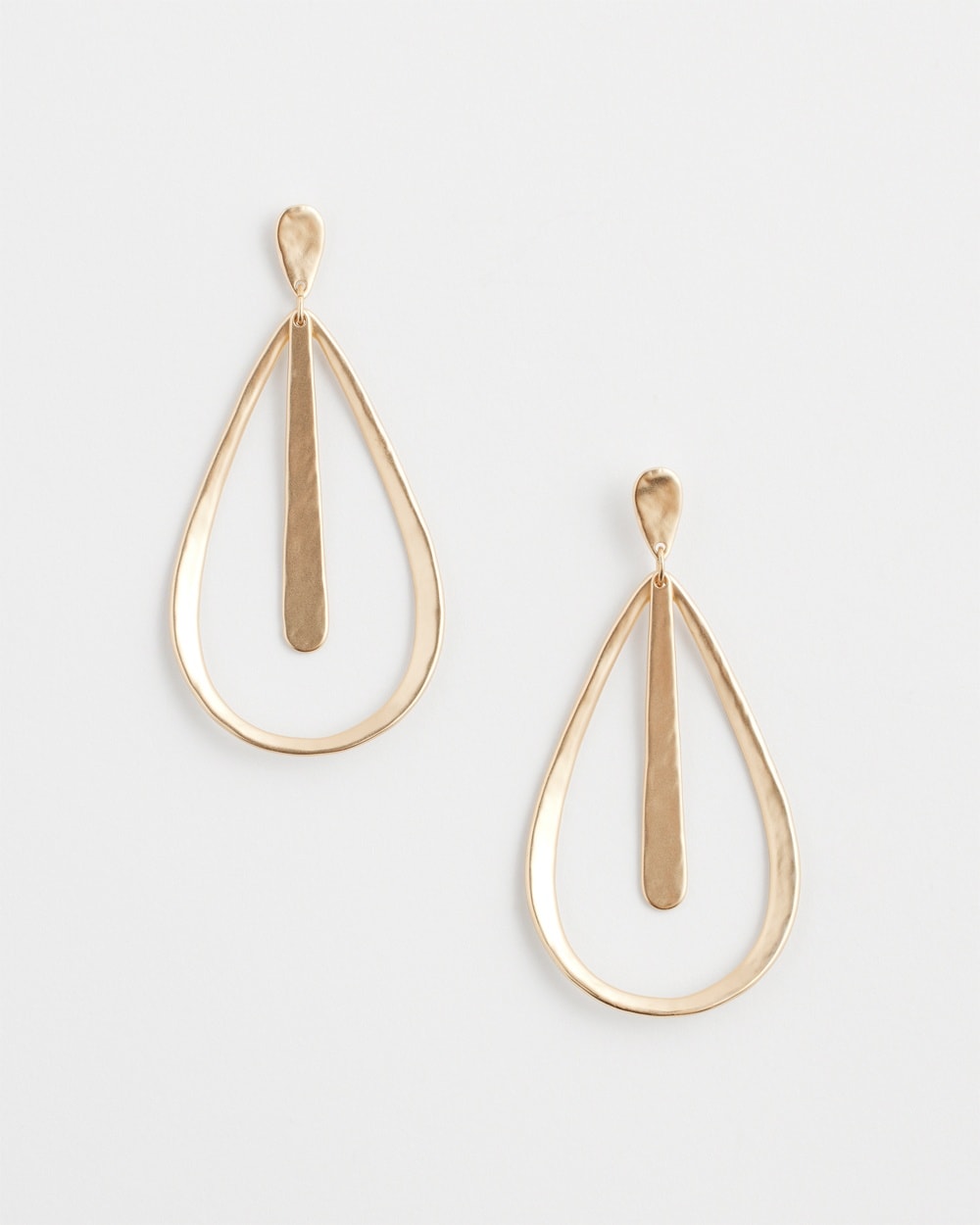 Chico's | Tone Matte Teardrop Earrings Gold