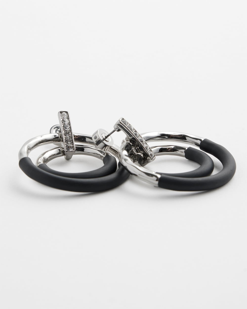 Chico's | Pavu00E9 Drop Hoops Black/Silver