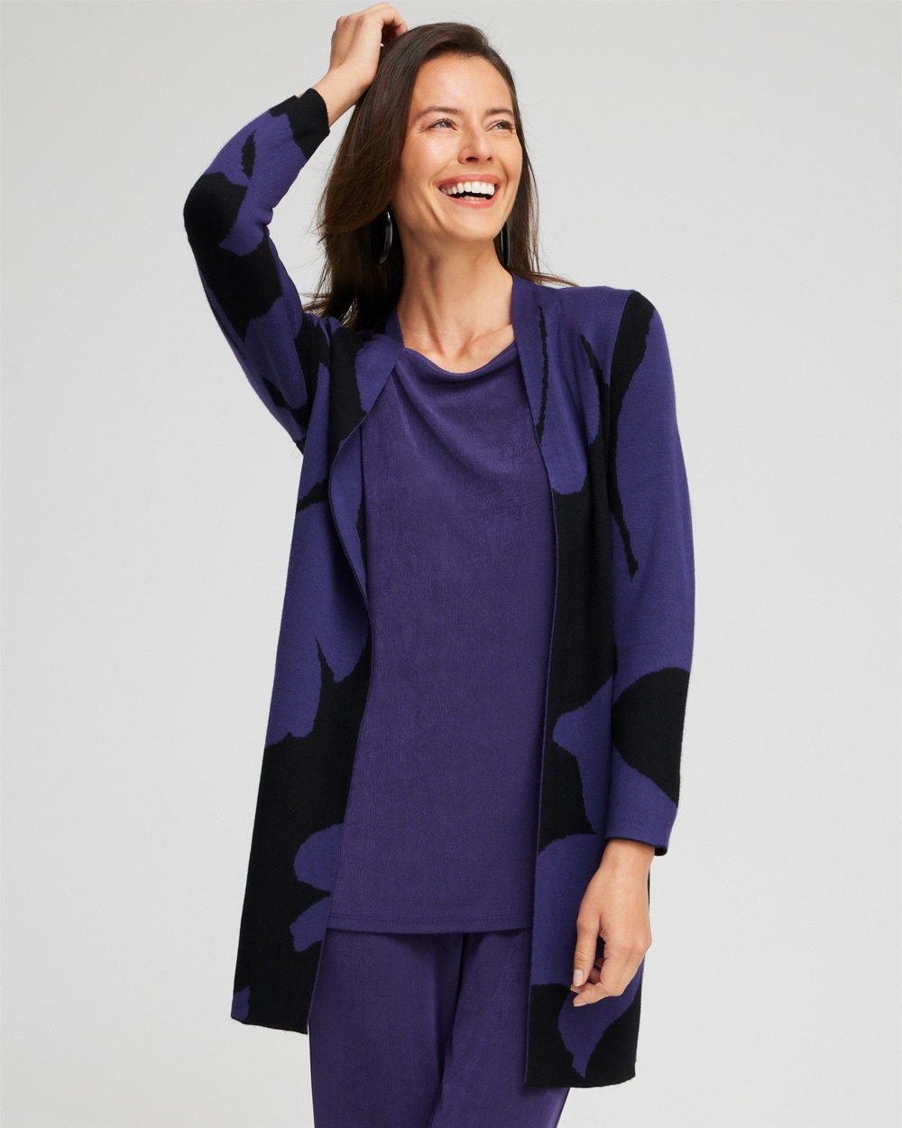 Chico's Sweaters | Travelers™ Collection Sweater Cardigan Midnight Violet