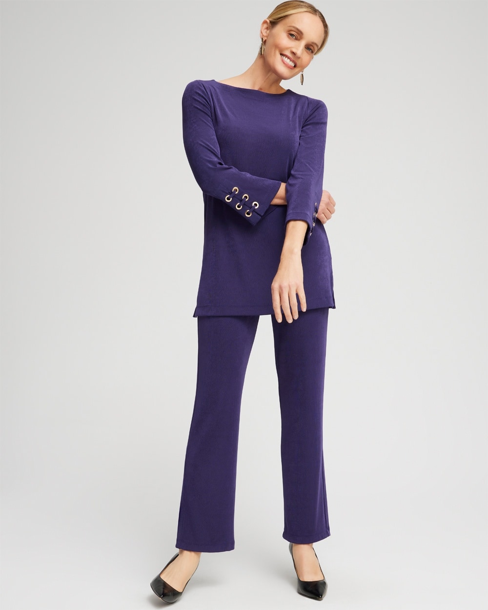 Chico's | Travelers™ Grommet Top Midnight Violet