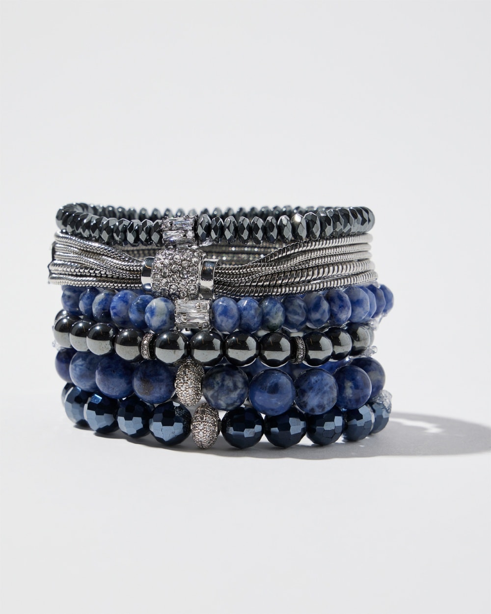 Chico's | Sodalite Pavu00E9 Barrel Stretch Bracelet Blue