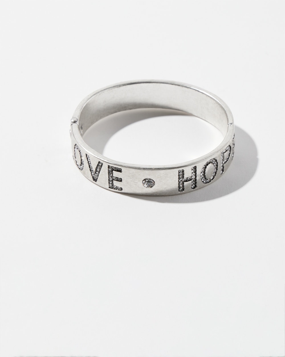 Chico's | Love & Hope Bangle Bracelet Silver