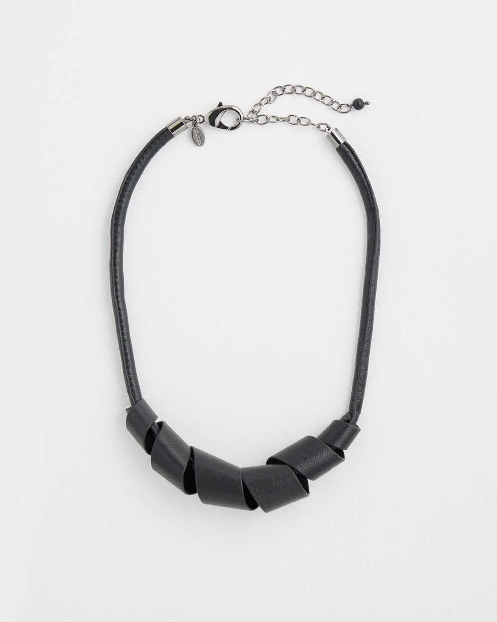 Chico's | Leather Twist Necklace Black