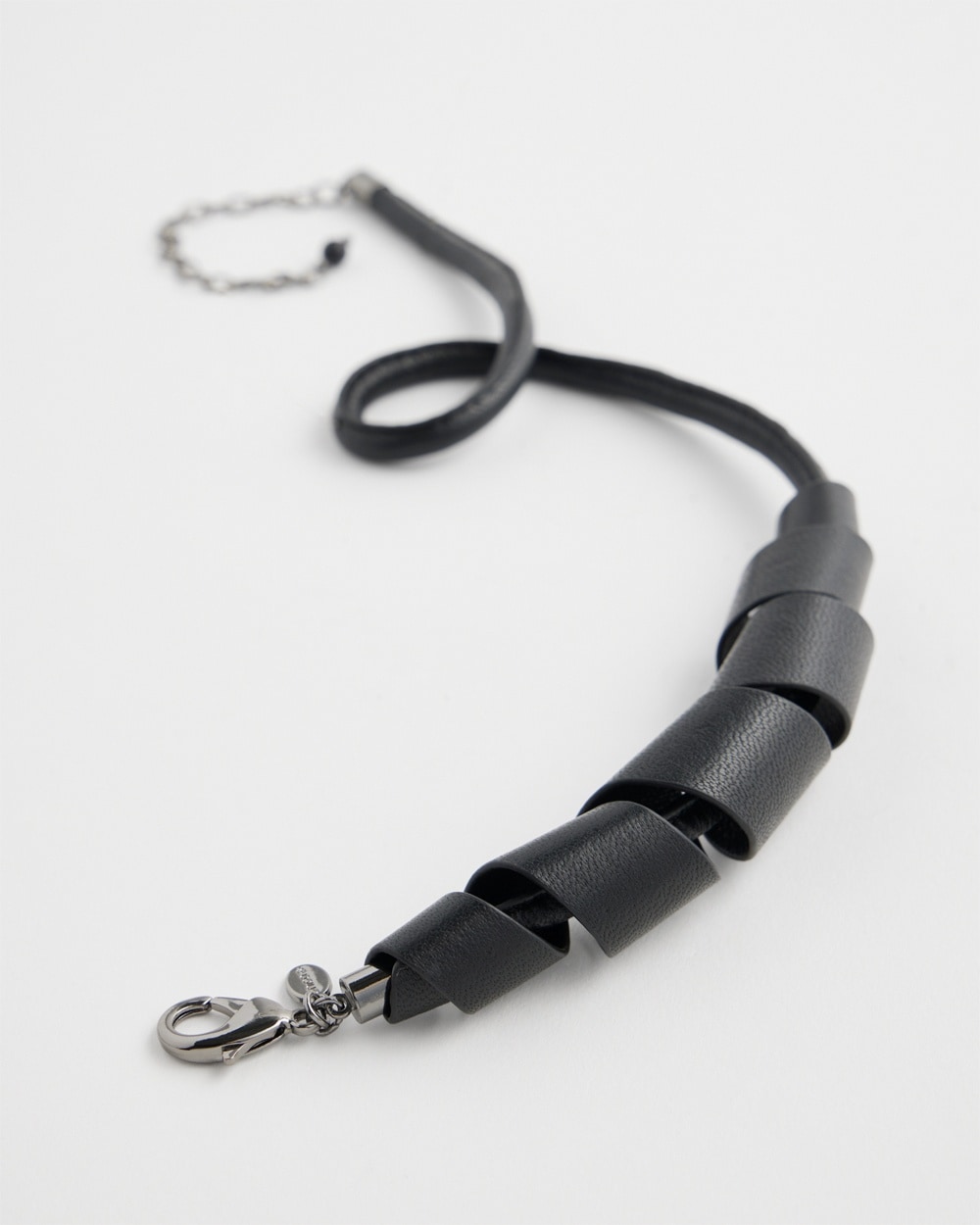 Chico's | Leather Twist Necklace Black