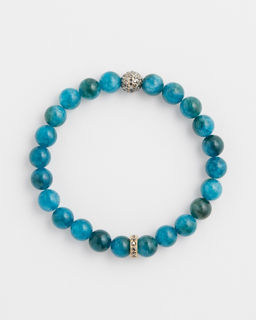 Chico's | Agate Pavu00E9 Fireball Stretch Bracelet Teal