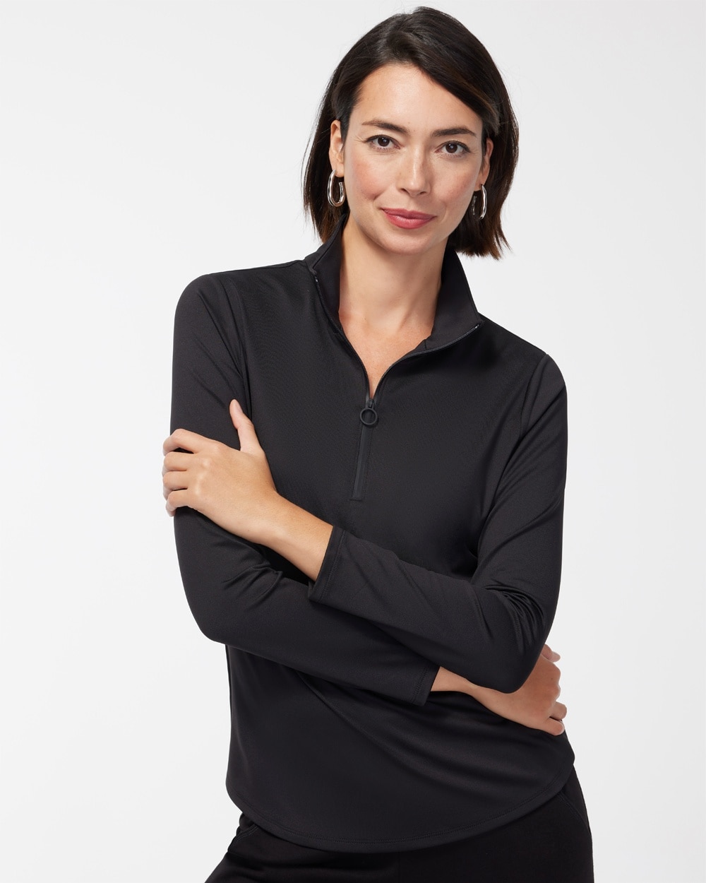 Chico's Activewear | Zenergy UPF Half Zip Pullover Black