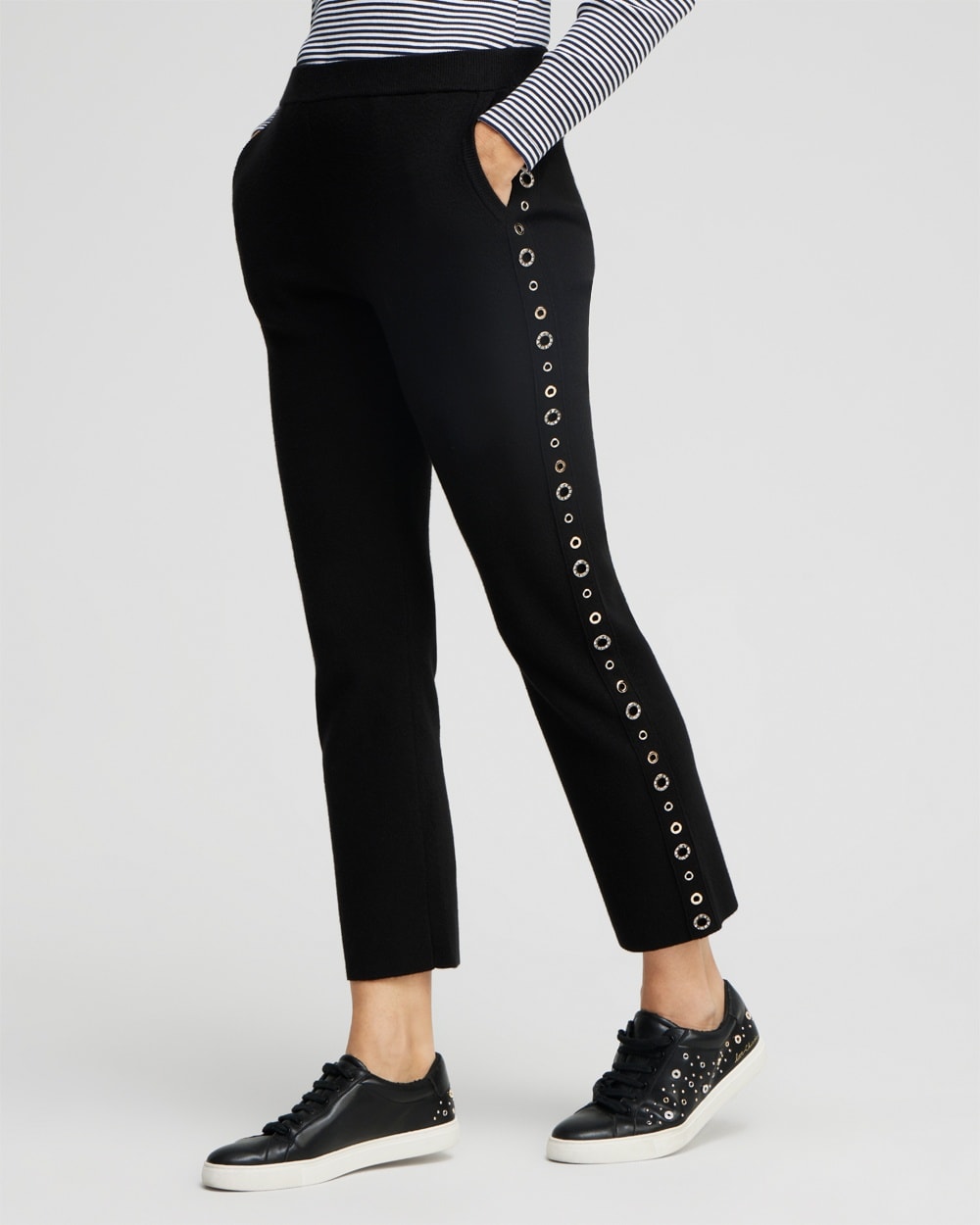 Chico's Pants | Zenergy Luxe® Cashmere Blend Grommet Pants Black