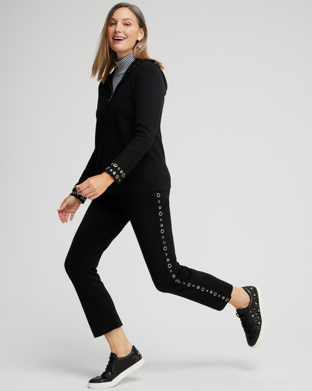 Chico's Pants | Zenergy Luxe® Cashmere Blend Grommet Pants Black