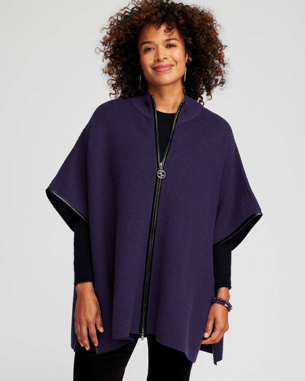 Chico's Best Sellers | Zip Front Ruana Dewberry