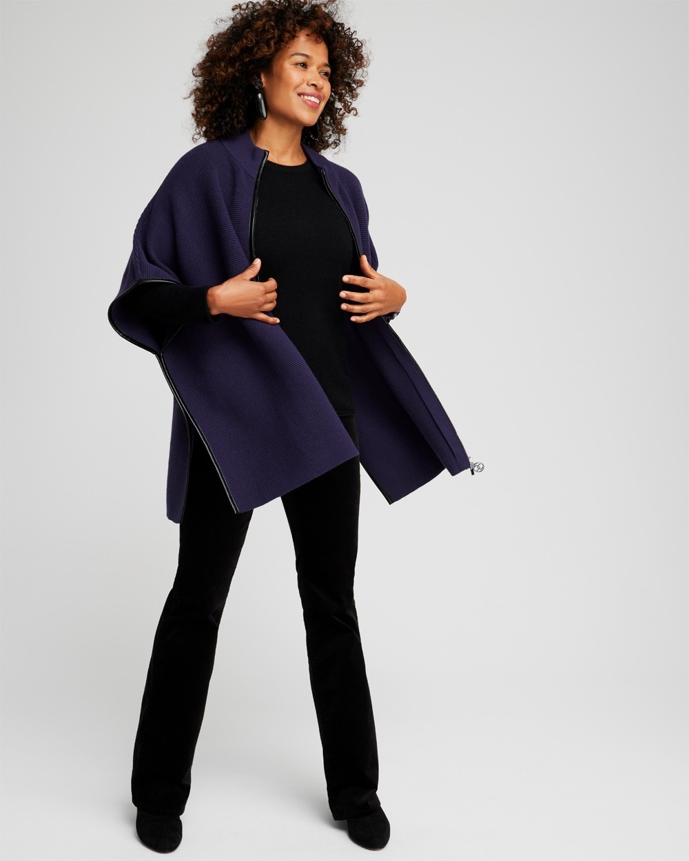 Chico's Best Sellers | Zip Front Ruana Dewberry