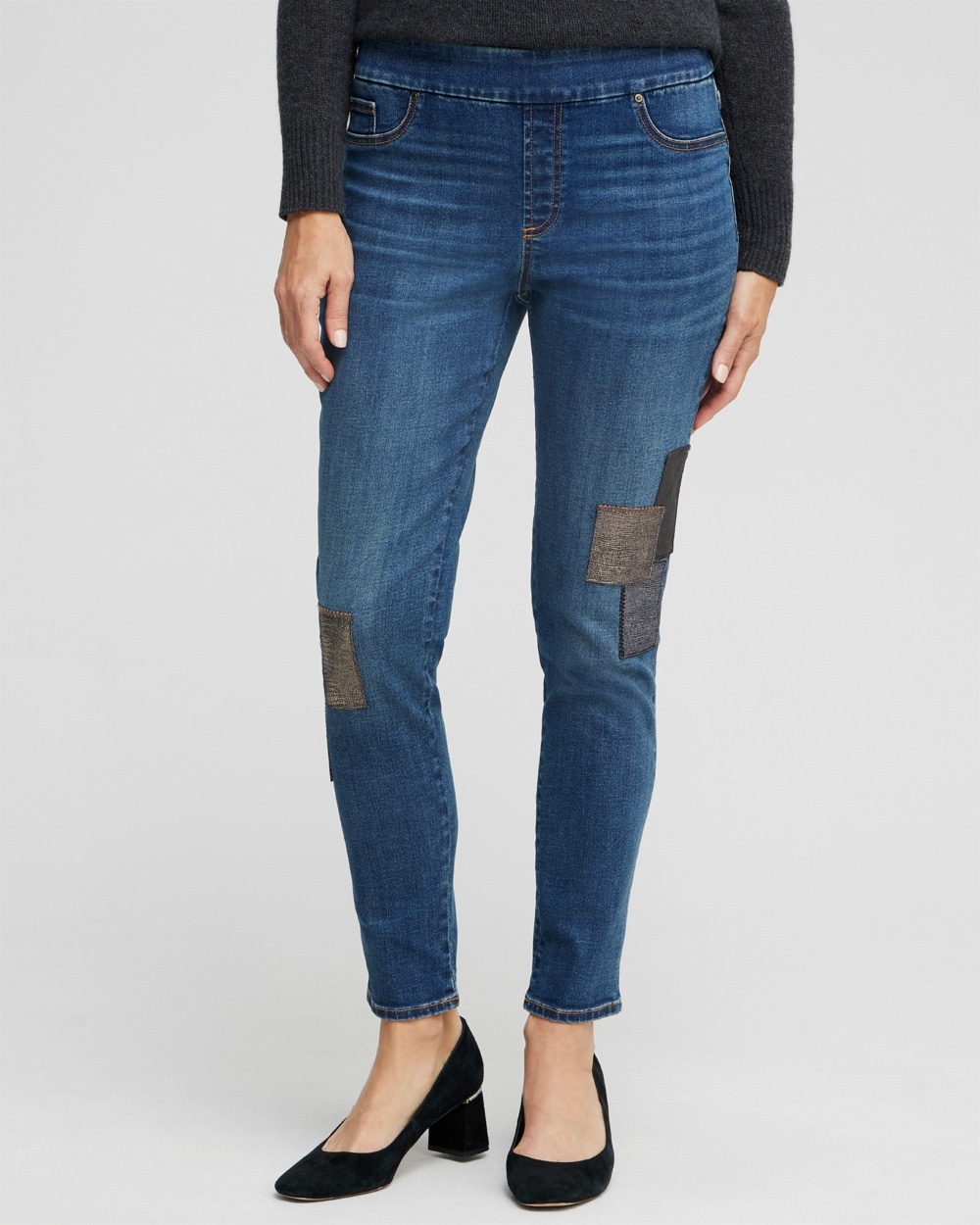 Chico's Jeans & Denim | Patchwork Pull-On Jeggings Buttercup Indigo