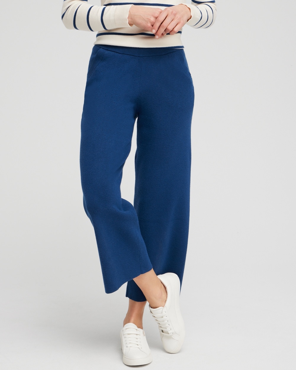 Chico's Pants | Zenergy® Luxe Cashmere Blend Crops Azores Blue