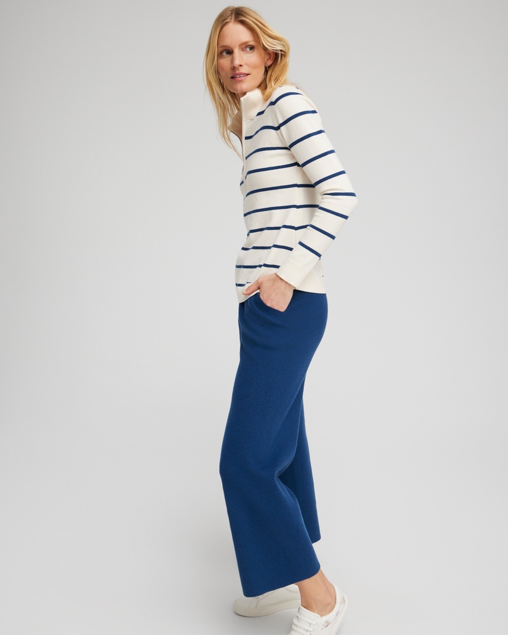 Chico's Pants | Zenergy® Luxe Cashmere Blend Crops Azores Blue