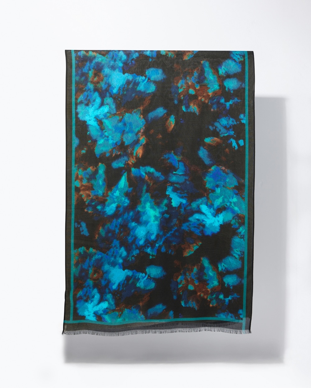 Chico's Bags | Abstract Print Oblong Scarf Black