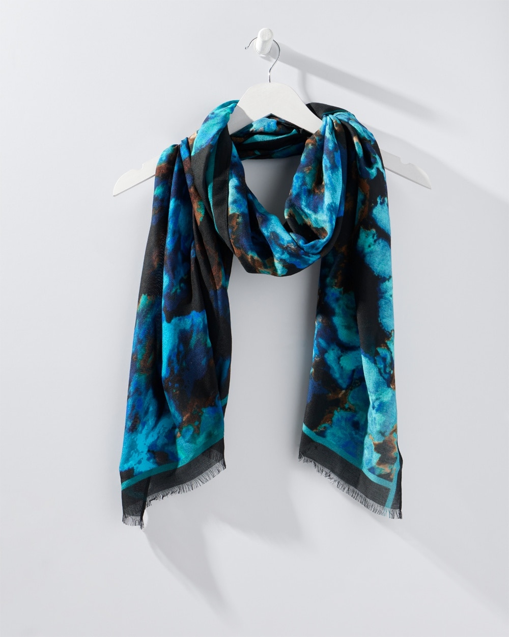 Chico's Bags | Abstract Print Oblong Scarf Black