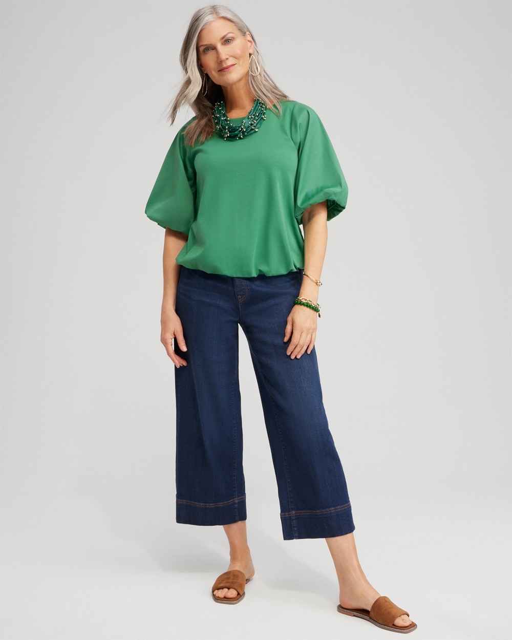 Chico's Tops | Bubble Hem Top Twisted Ivy