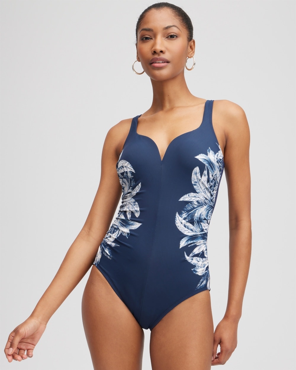 Chico's Swim | Miraclesuit Tropical Toile Temptress One Piece Navy