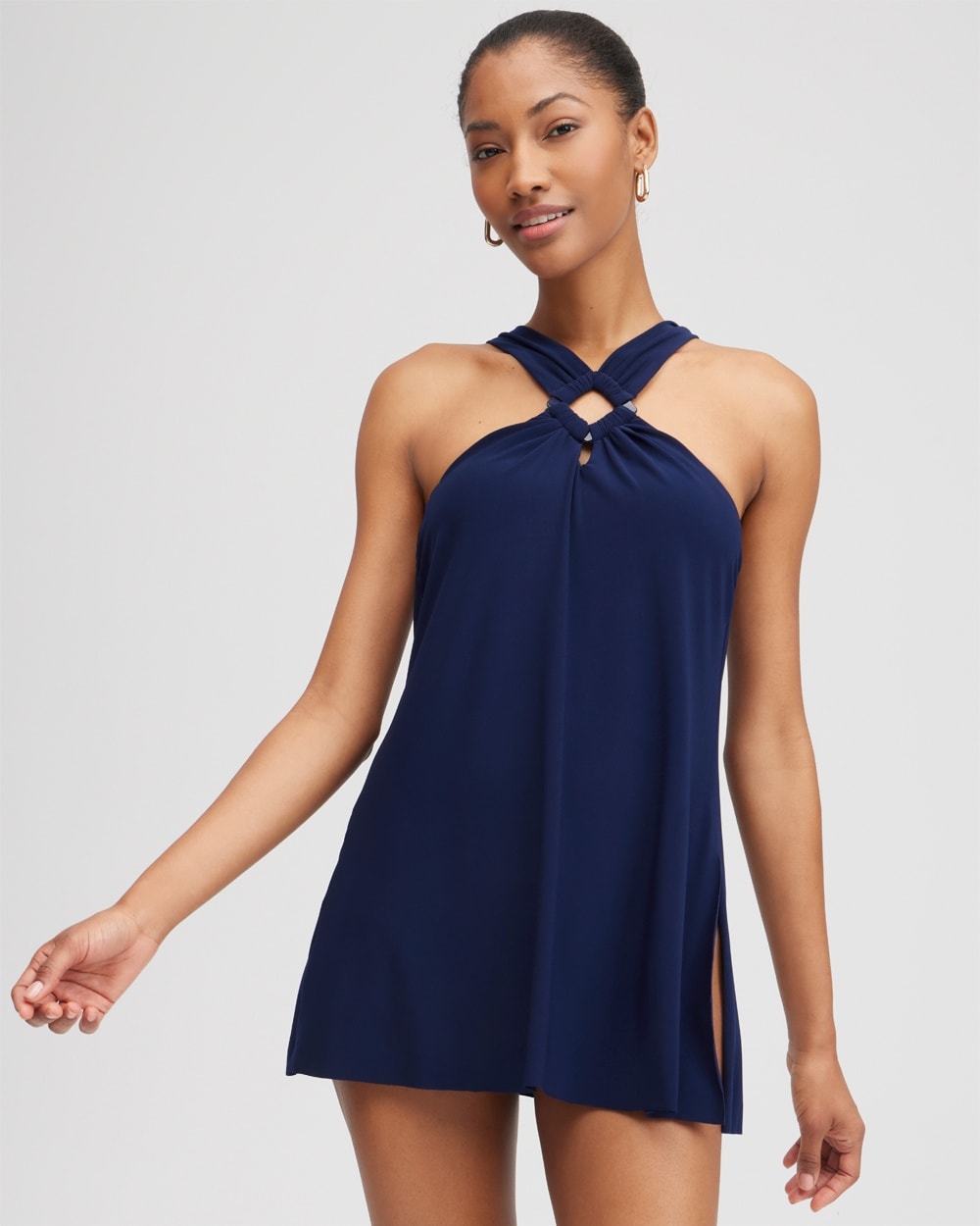 Chico's Swim | Square Cut Beverly Swim Dress Navy