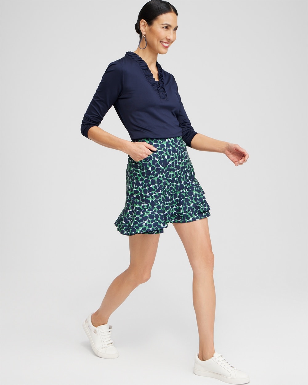 Chico's Activewear | Zenergy® UPF Neema 16" Print Tulip Skort Twisted Ivy