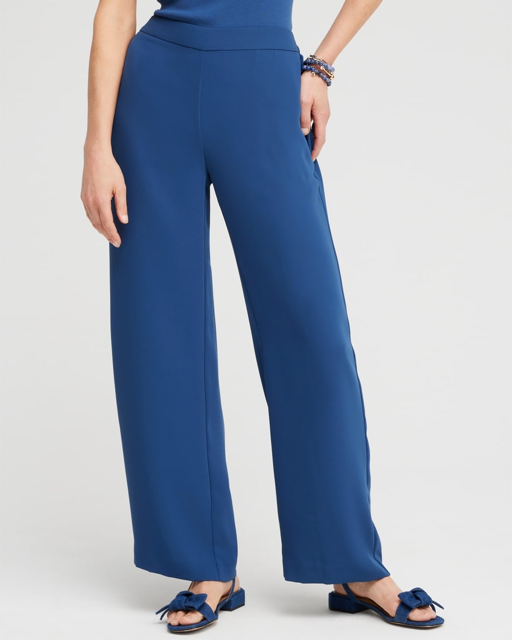 Chico's Pants | Wide Leg Soft Pants Azores Blue