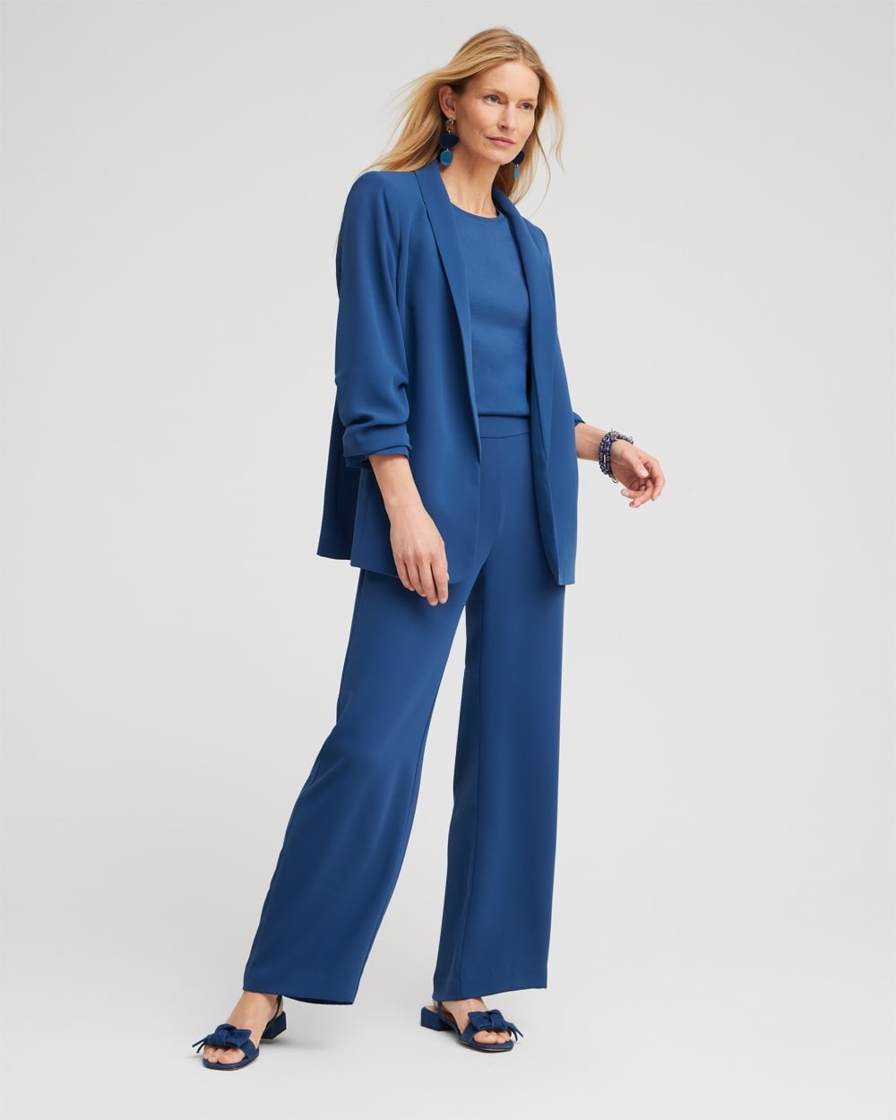 Chico's Pants | Wide Leg Soft Pants Azores Blue