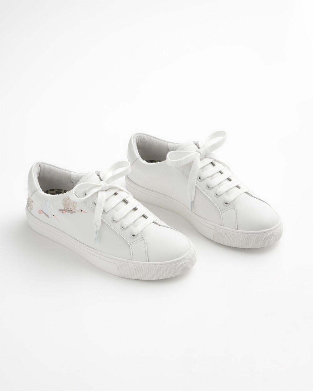 Chico's Ponchos & Ruanas | Embroidered Sneakers White