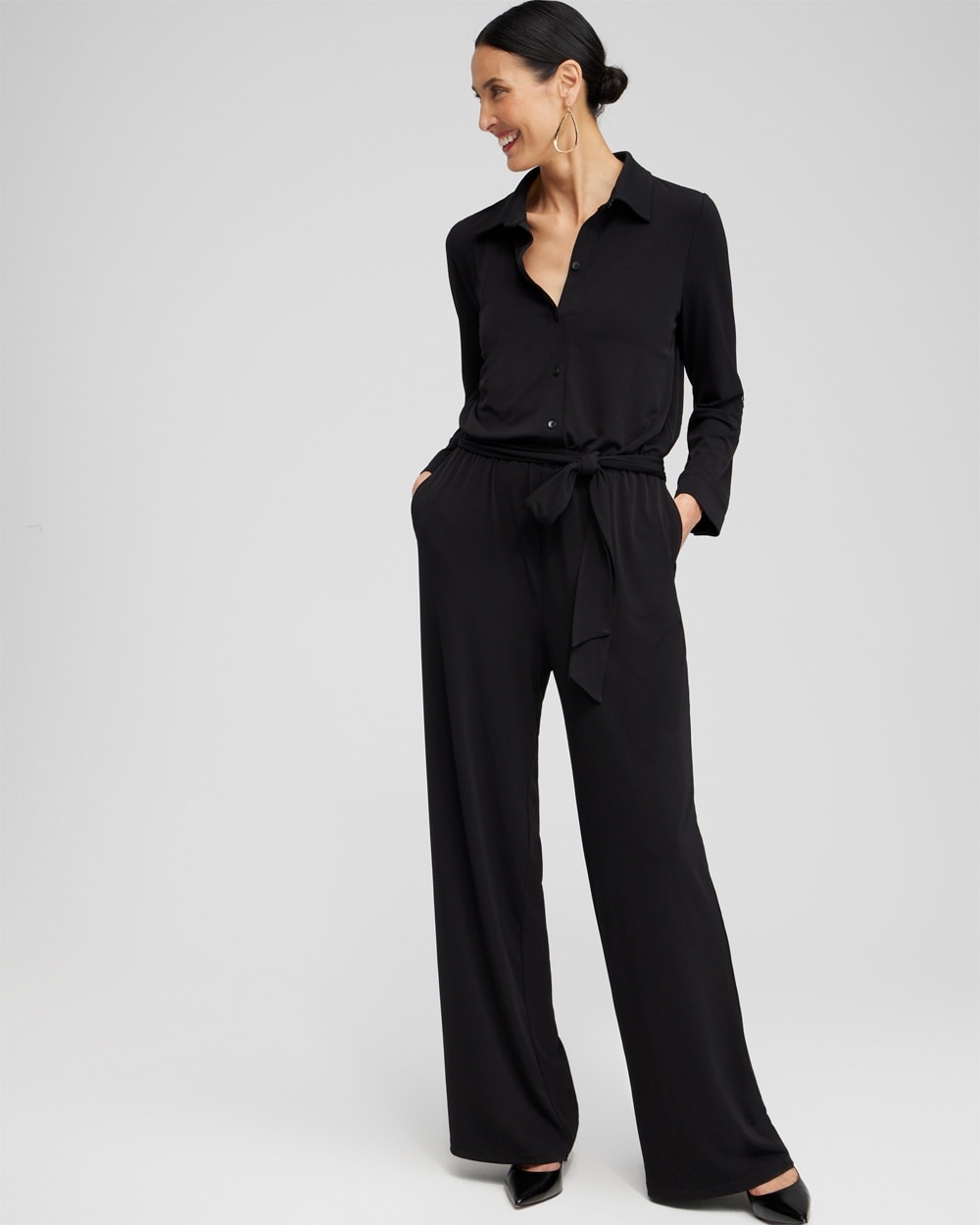 Chico's Dresses & Skirts | Utility Jumpsuit Black