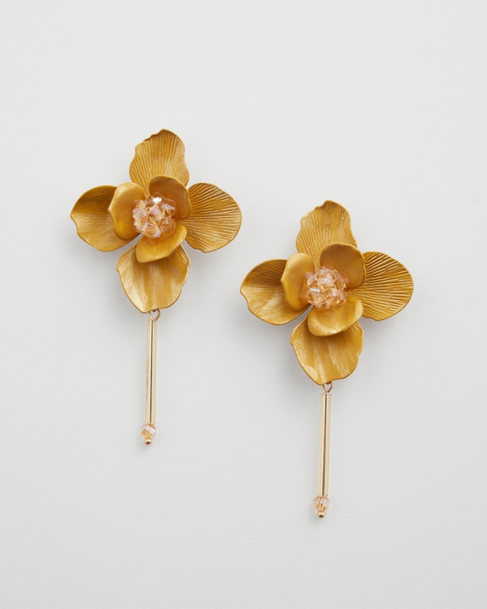 Chico's | Flower Drop Earrings Yellow