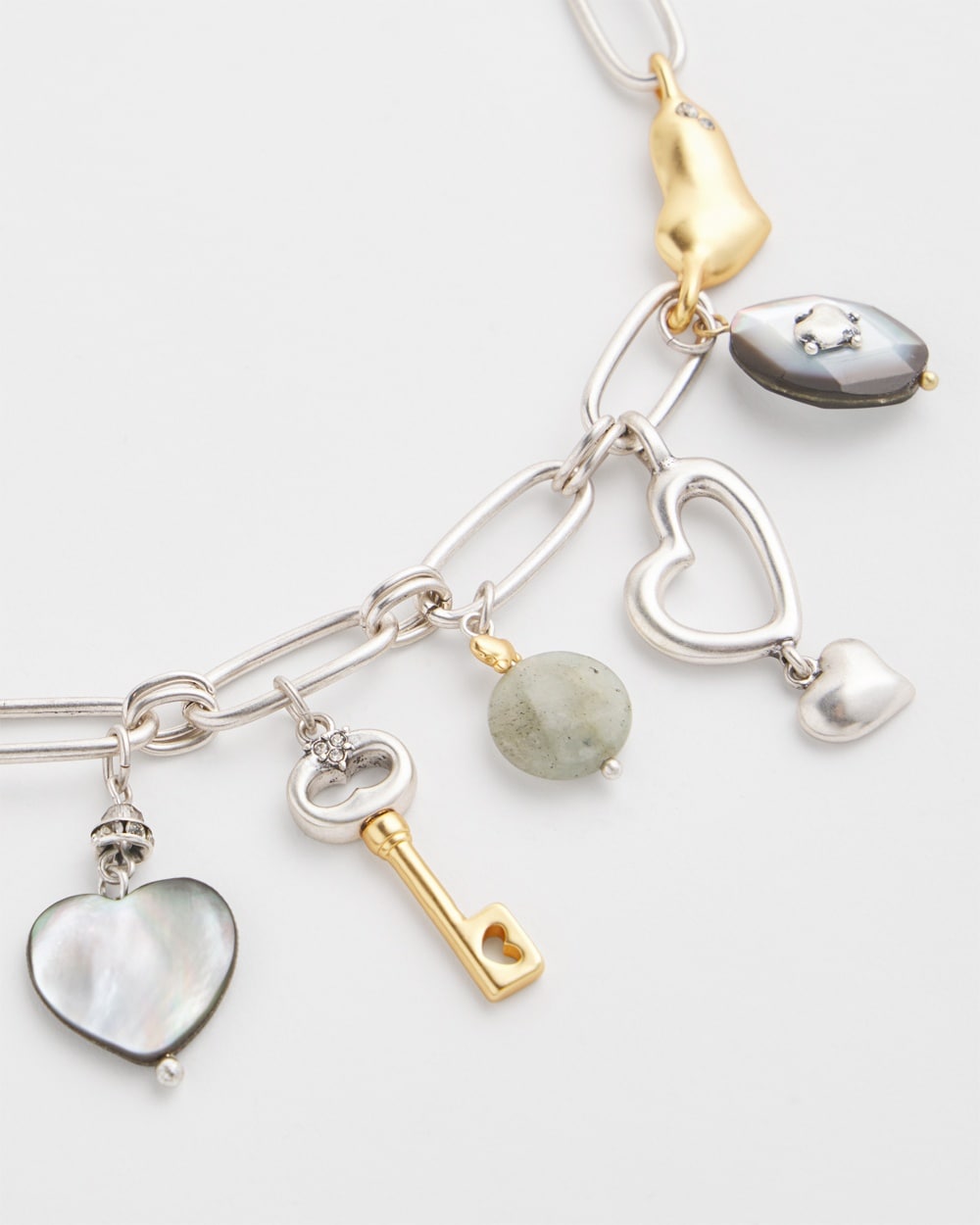 Chico's Necklaces | Valentine's Day Charm Necklace Silver