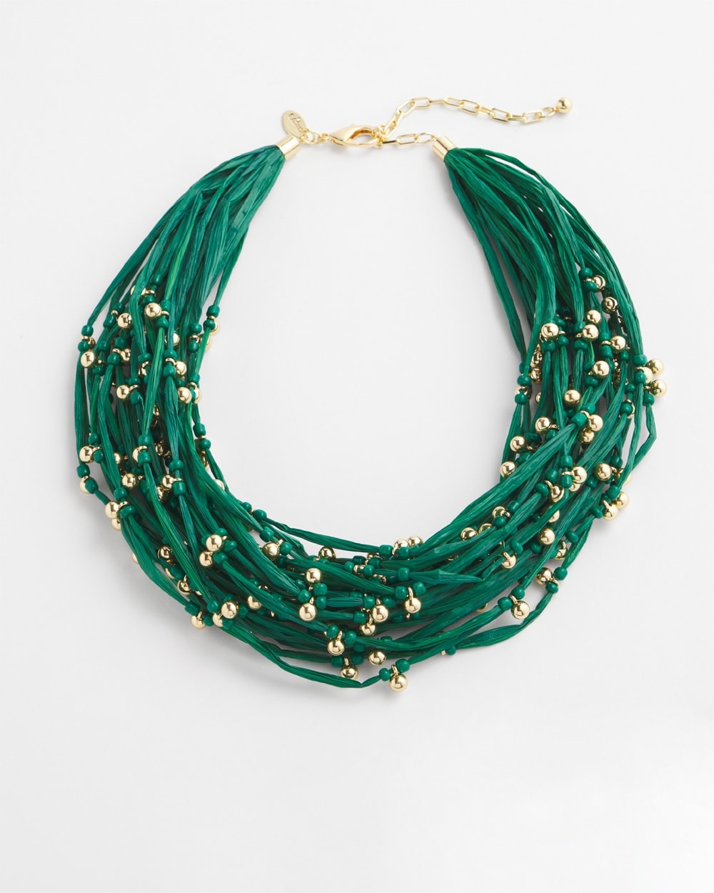 Chico's Best Sellers | Raffia Short Necklace Green