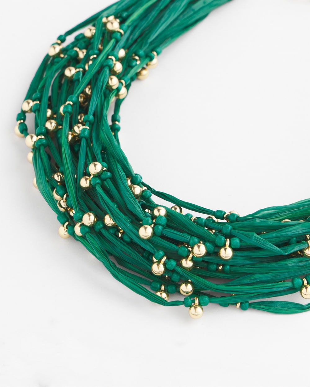 Chico's Best Sellers | Raffia Short Necklace Green