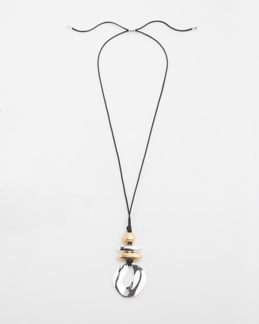 Chico's Necklaces | Adjustable Pendant Necklace Mixed Metals