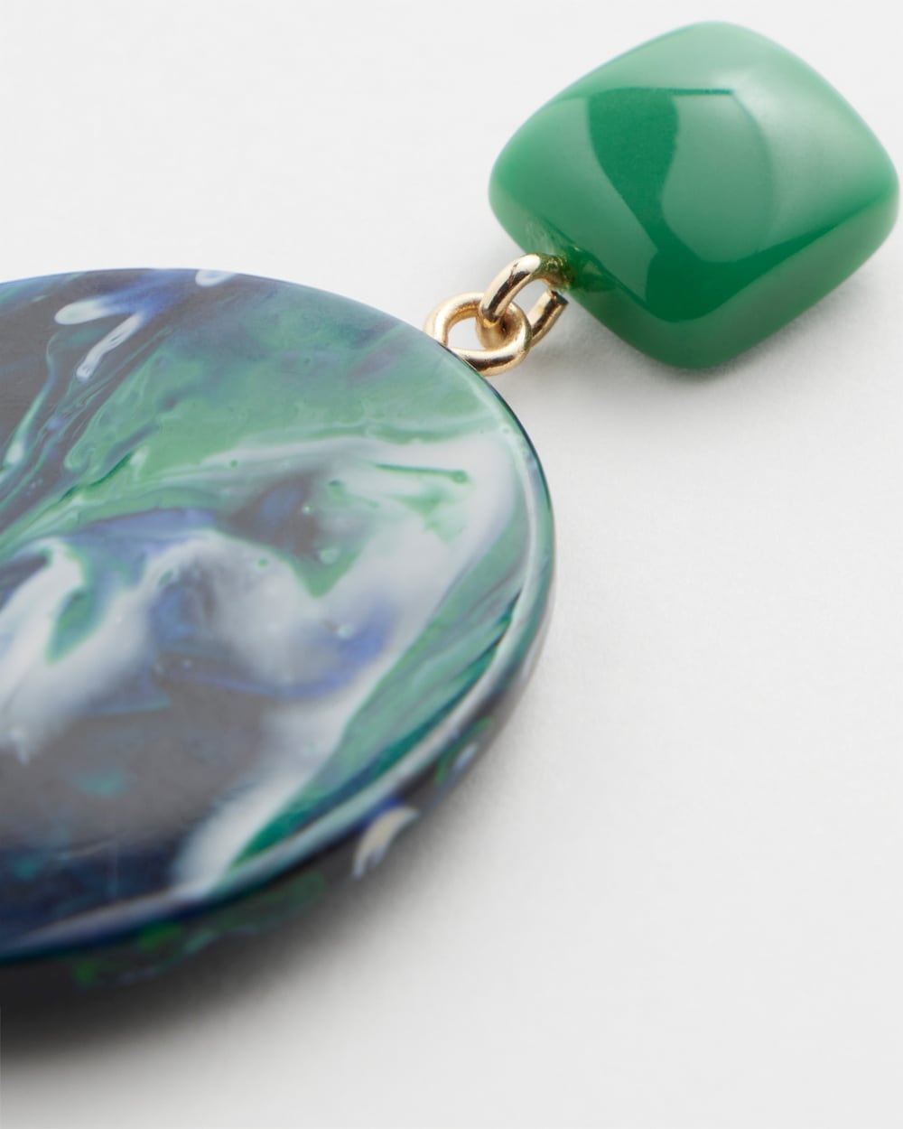 Chico's Online Exclusives | Green Tie Dye Drop Earrings Black And Green