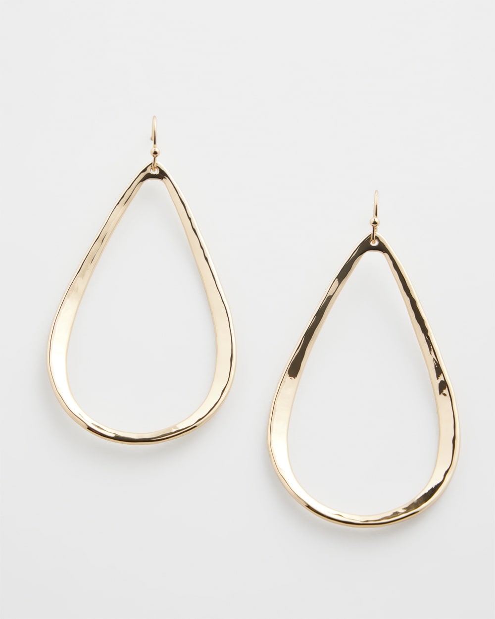 Chico's | Tone Teardrop Hoops Gold