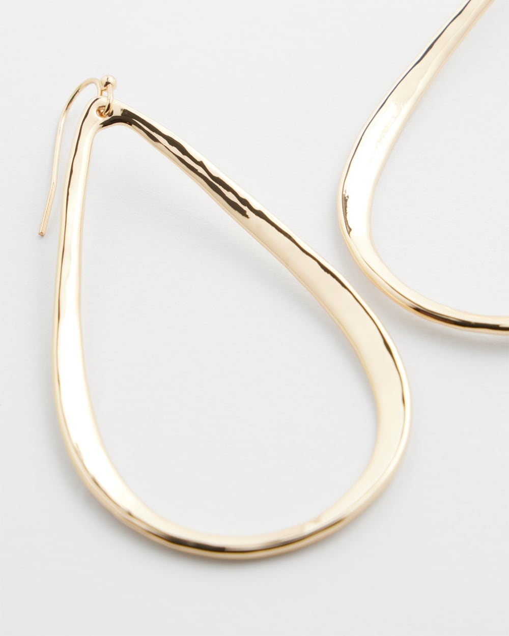 Chico's | Tone Teardrop Hoops Gold