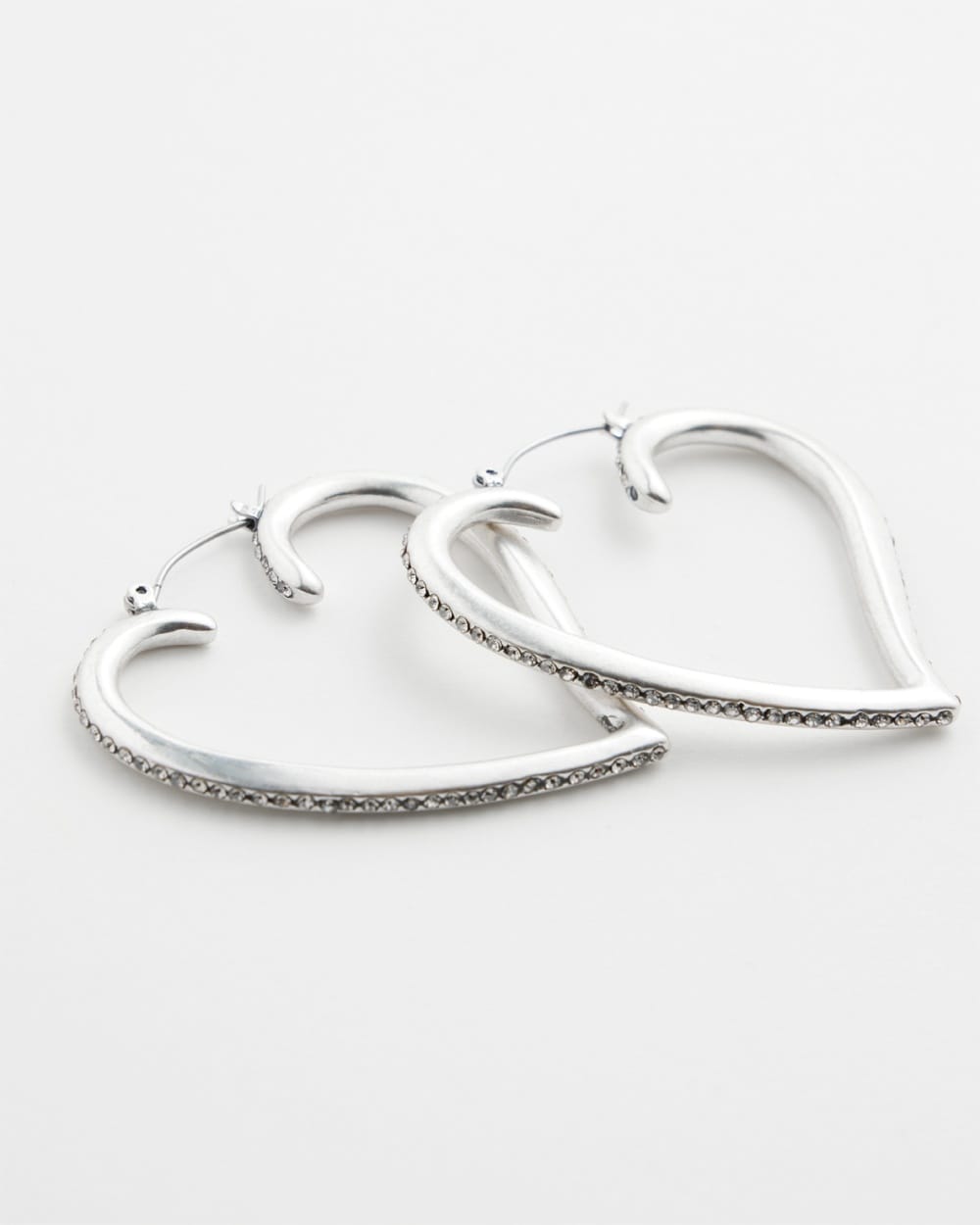 Chico's Best Sellers | Valentine's Day Heart Hoop Earrings Silver