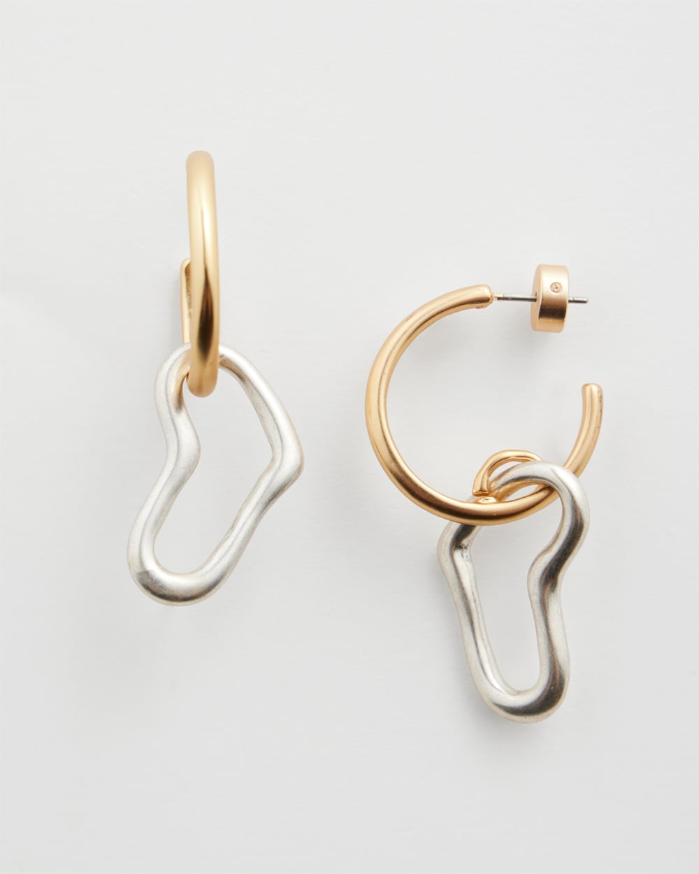 Chico's | Valentine's Day Heart Drop Earrings Mixed Metals